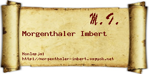 Morgenthaler Imbert névjegykártya